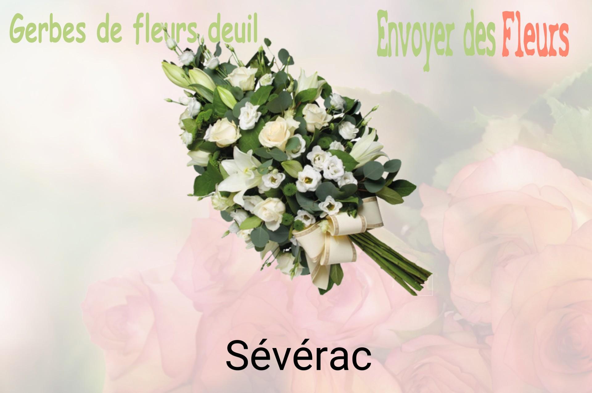 Gerbe de fleurs de deuil livrée à Sévérac
